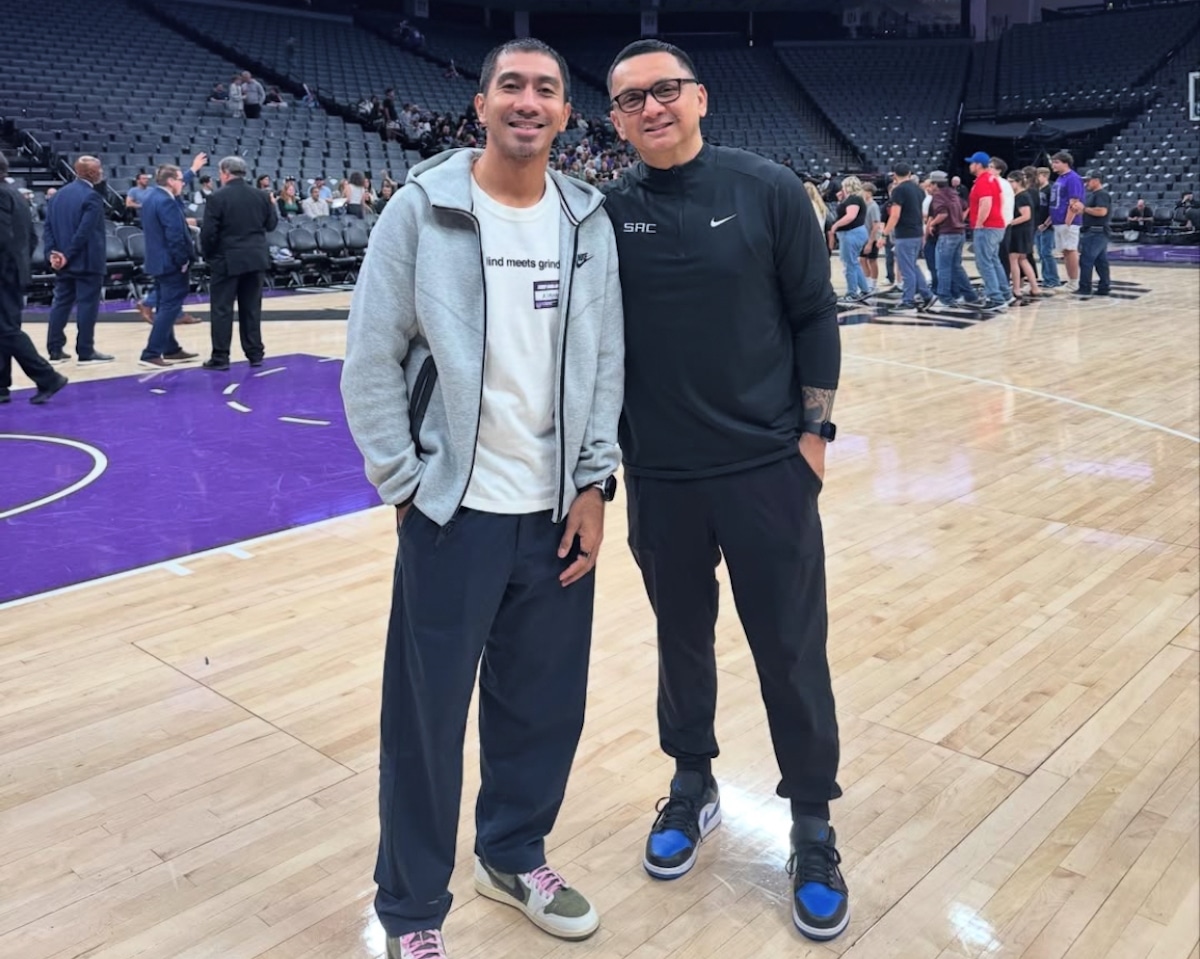 PBA Legends Jimmy Alapag and LA Tenorio Reunite at Sacramento Kings Game, Share Coaching Dreams