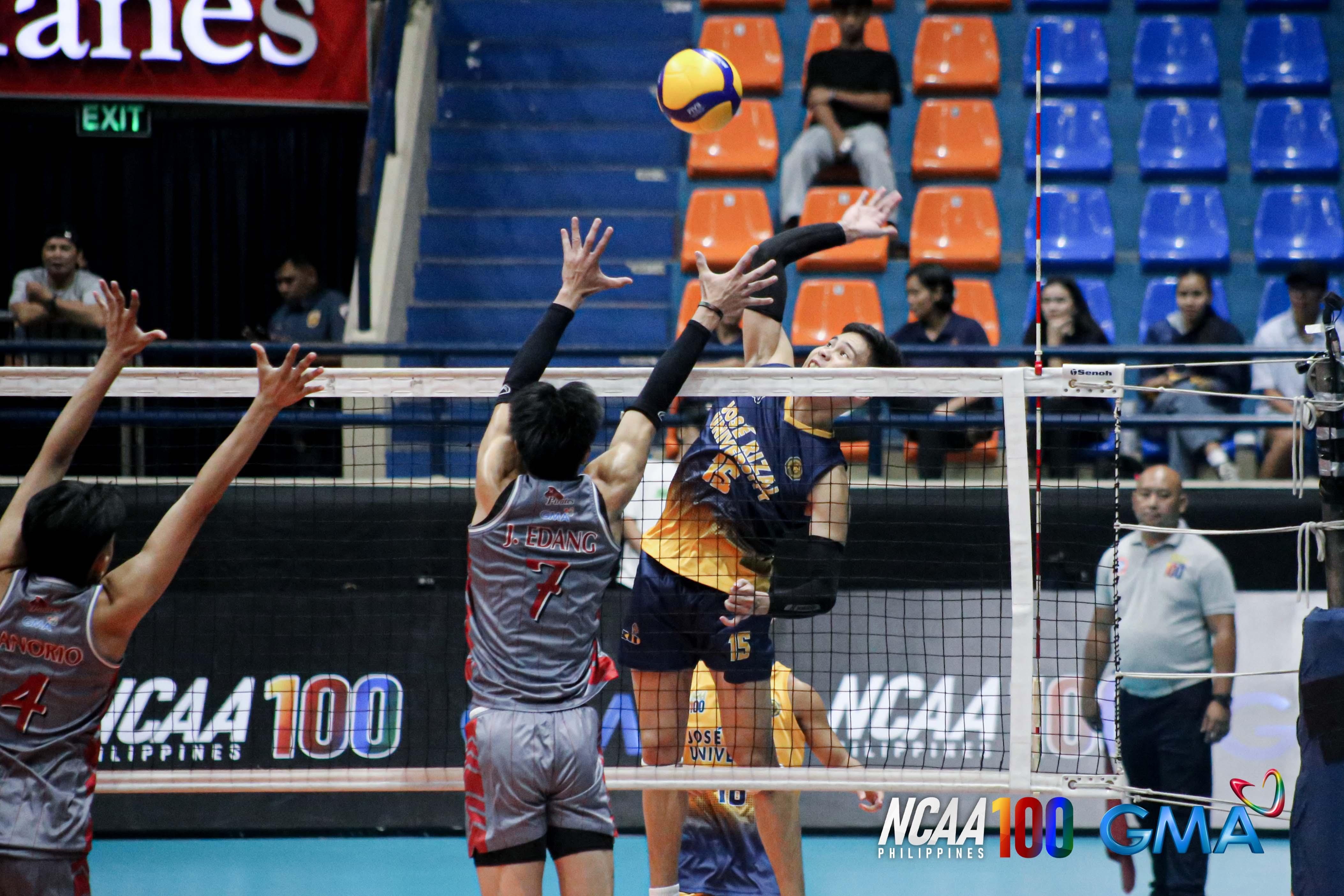JRU Heavy Bombers Secure Consecutive Wins with Thrilling Victory Over LPU Pirates in NCAA Volleyball
