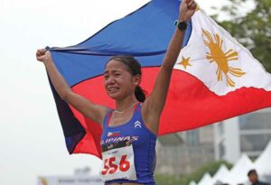 Filipina Olympian Mary Joy Tabal Leads Team Philippines in Record-Breaking EVA Air Marathon