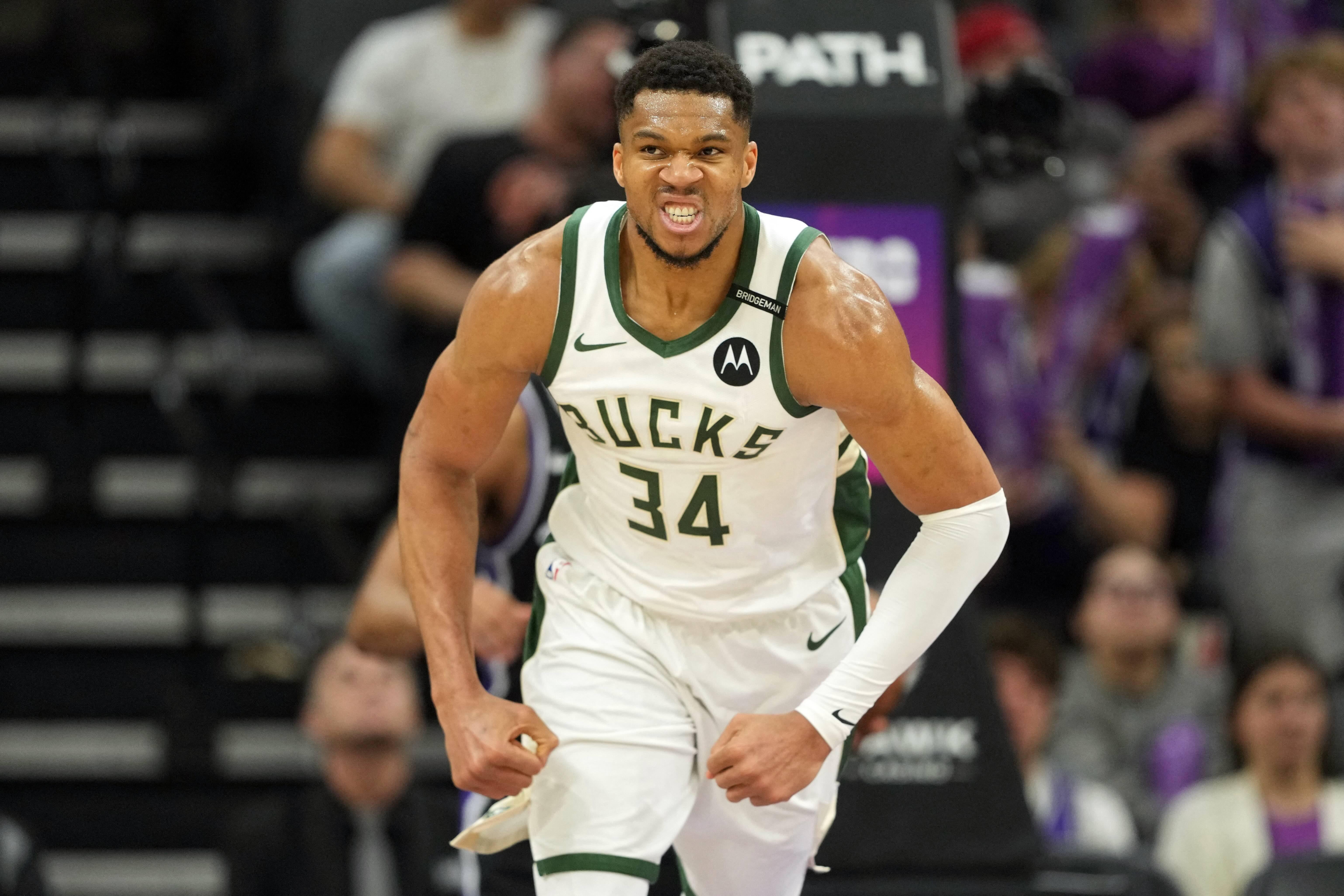 NBA: Giannis Antetokounmpo leads Bucks back from 14 down against Kings