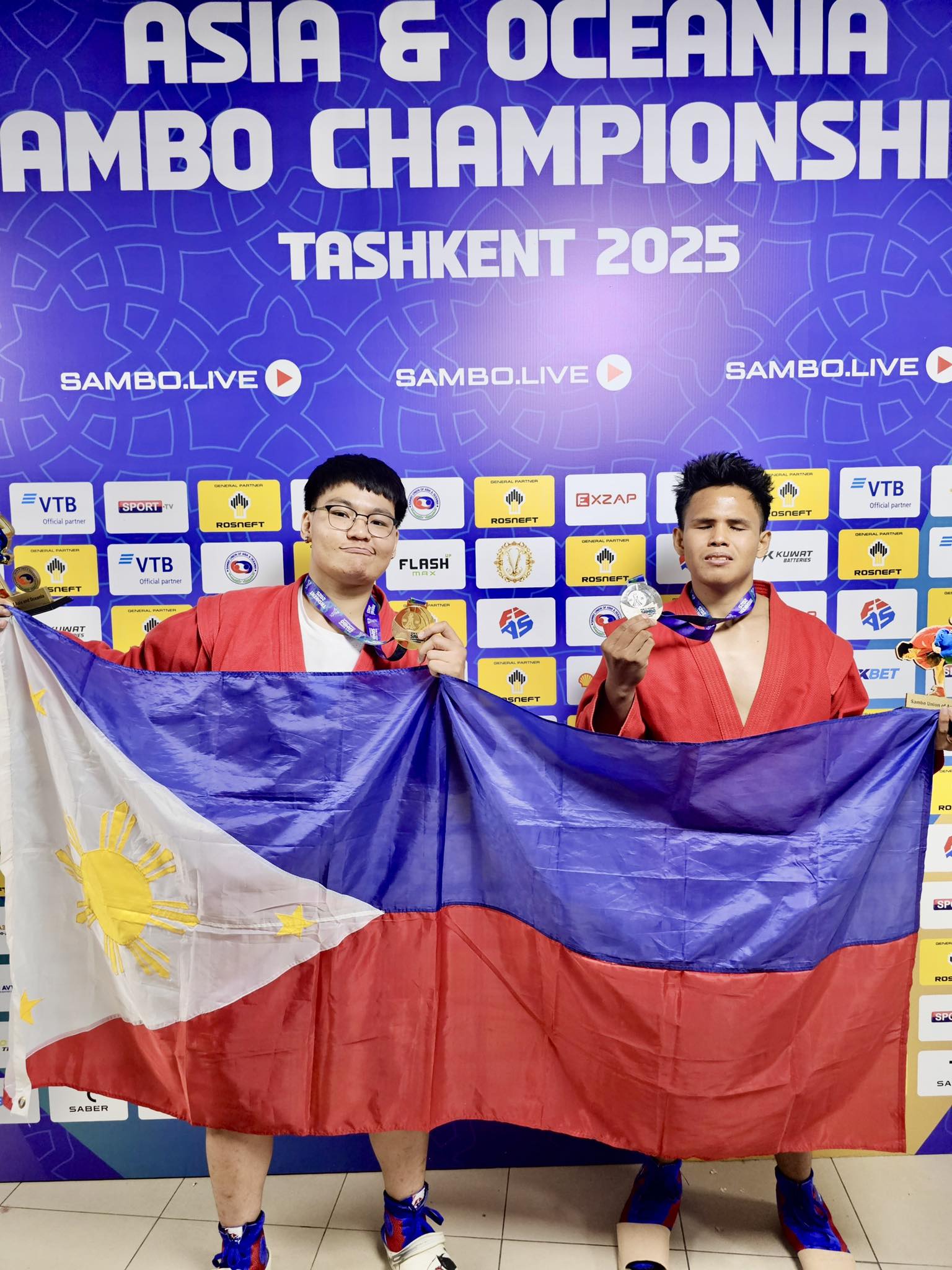 Philippine Sambo Team Shines with Gold and Silver at Asia Oceania Championships