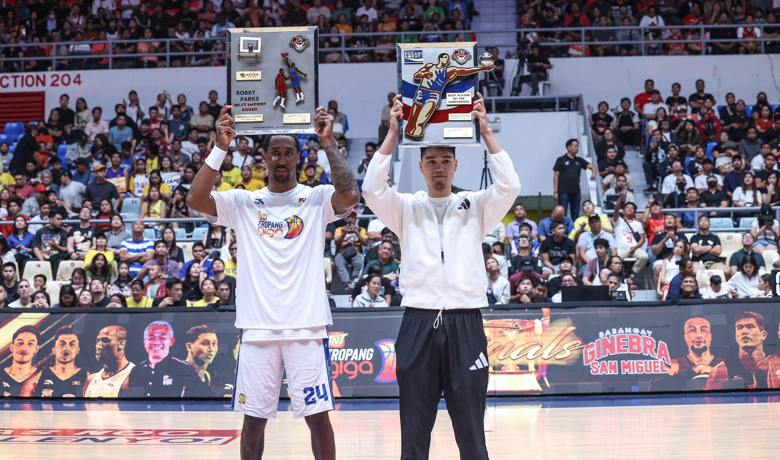Arvin Tolentino wins first Best Player of the Conference award; RHJ gets third Best Import plum