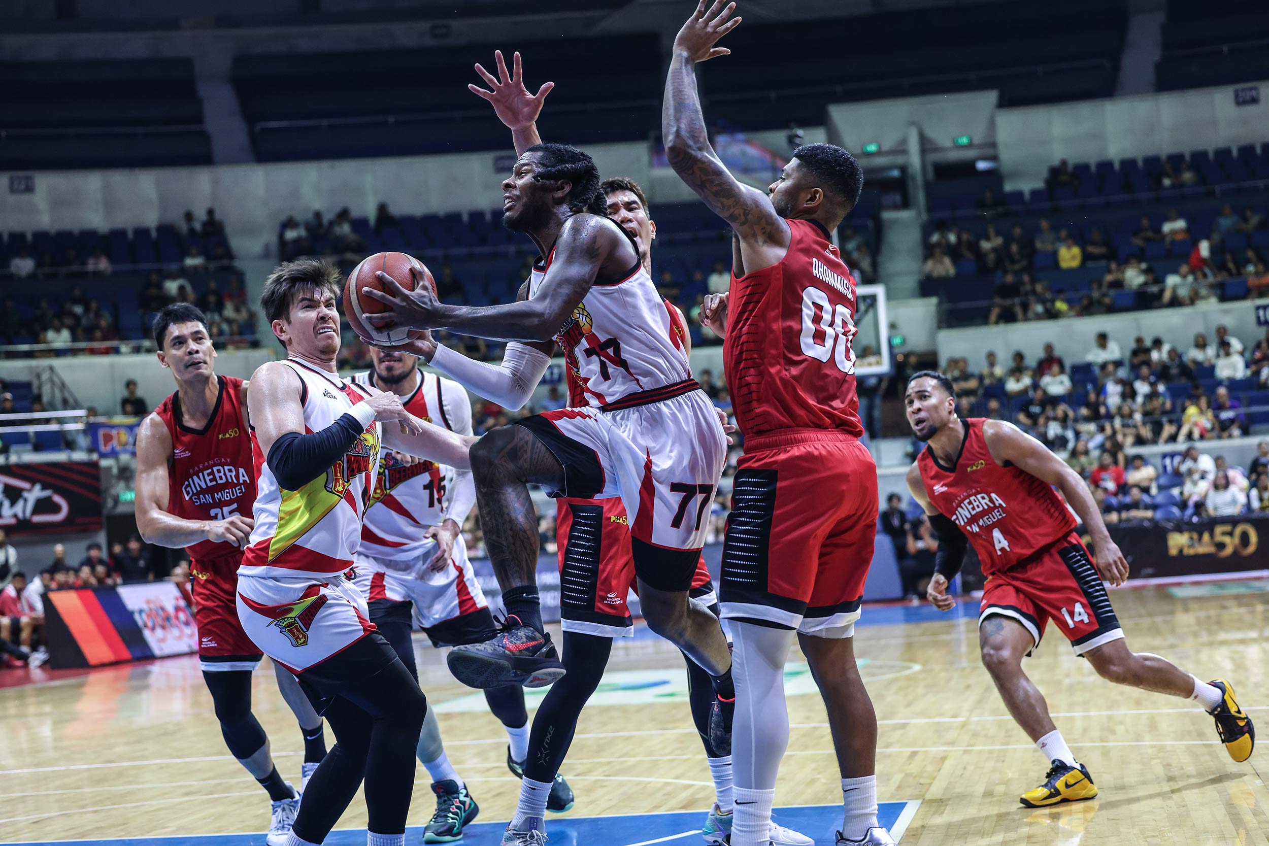 San Miguel Dominates Ginebra, CJ Perez Leads Charge in PBA Victory
