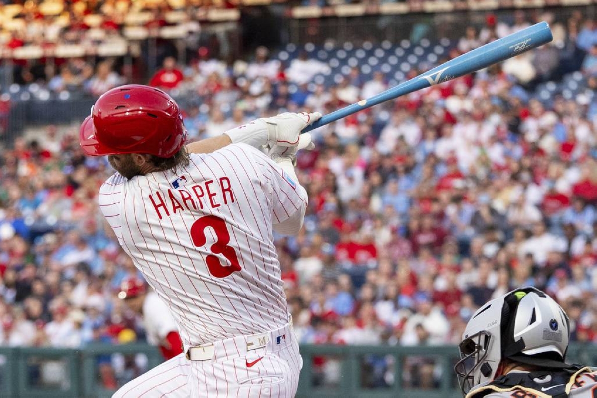 Bryce Harper Announces Fourth Child with Blue Bat Gender Reveal During Phillies Game