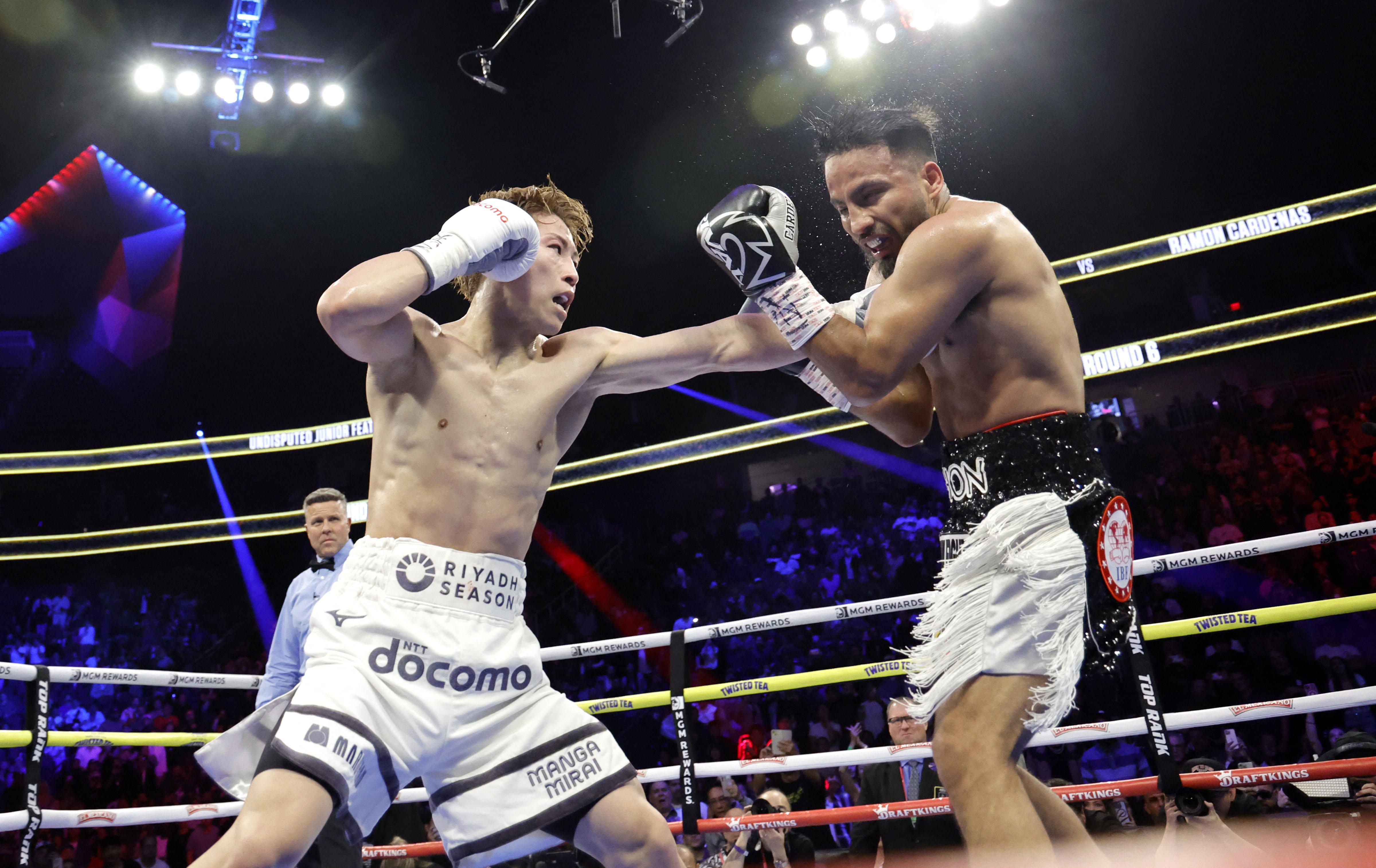 Naoya Inoue Triumphs Over Ramon Cardenas with Eighth-Round TKO After Early Knockdown