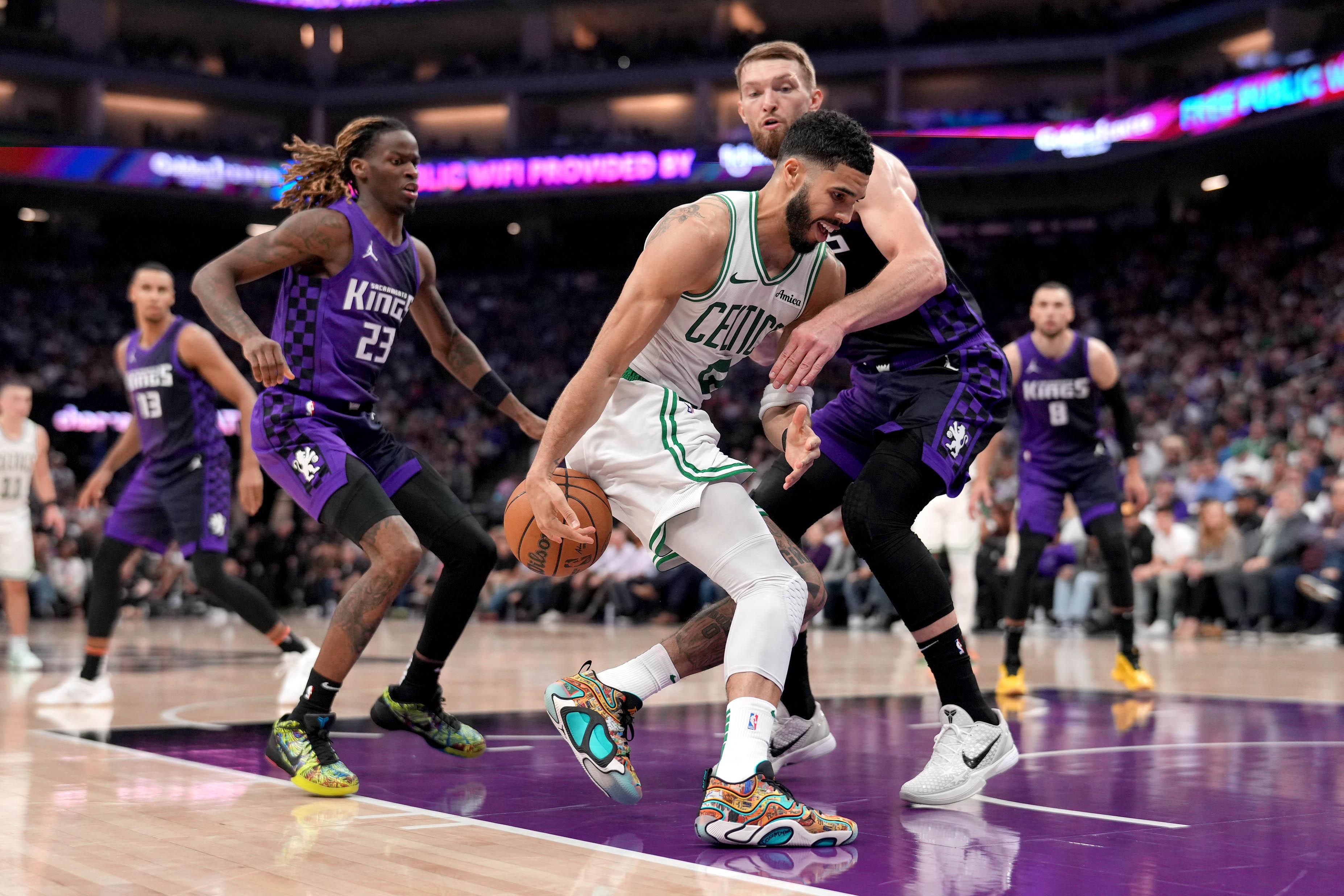 NBA: Jayson Tatum exits with ankle injury as Celtics rout Kings