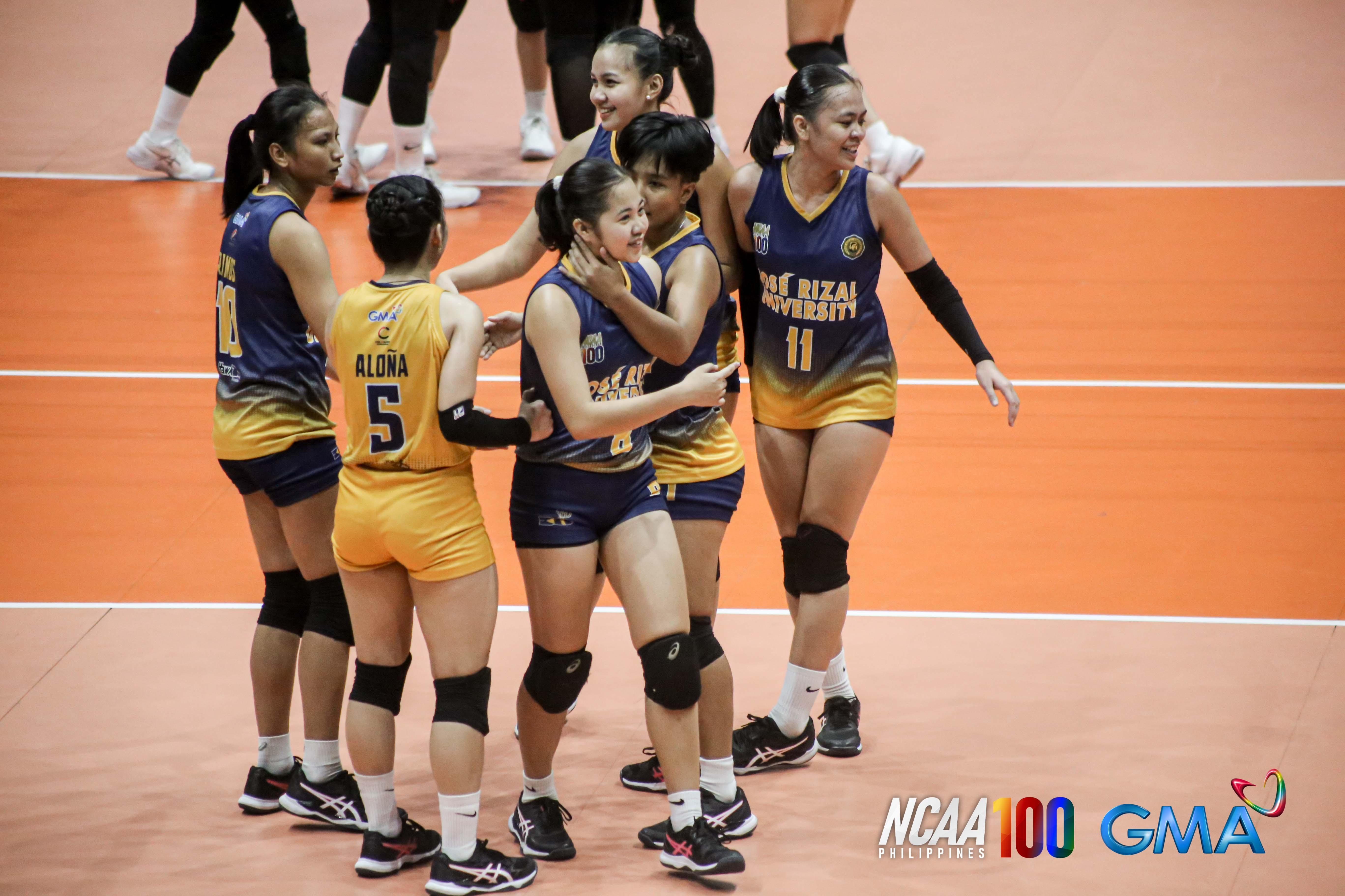 JRU Lady Bombers Overcome Nine-Point Deficit to Sweep San Beda in NCAA Volleyball