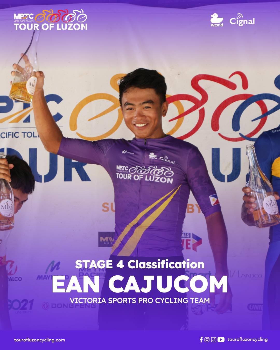 Ean Cajucom Sprints to Victory in Stage 4 of Tour of Luzon, Joo Holds Yellow Jersey