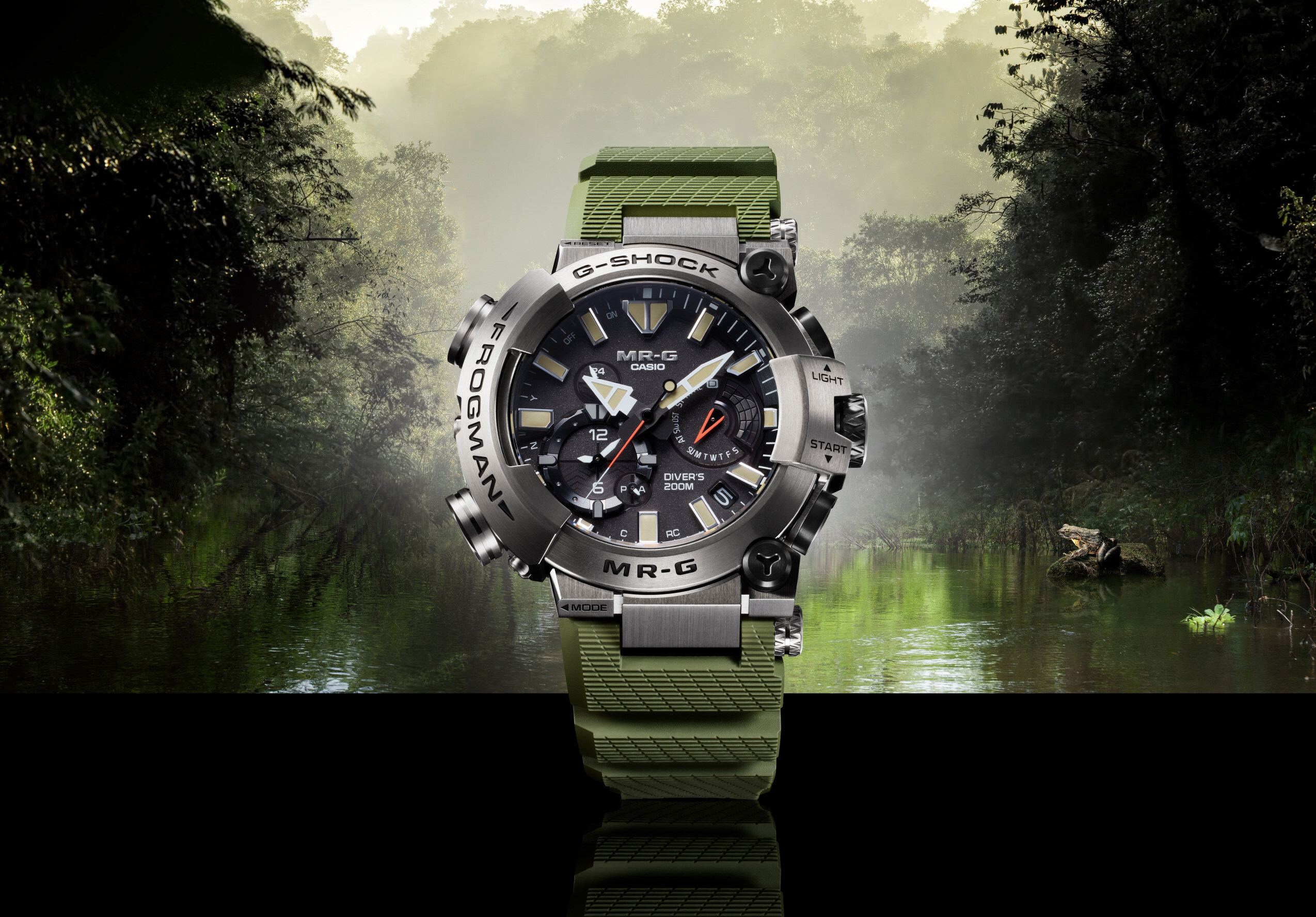 Casio Unveils New MR-G FROGMAN Watch Inspired by the Goliath Frog's Adventurous Spirit