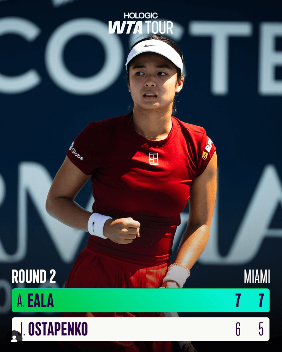 Alex Eala shocks former Grand Slam champion Jelena Ostapenko