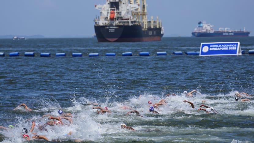 Sweltering Sentosa Waters Challenge Swimmers at World Aquatics Championships