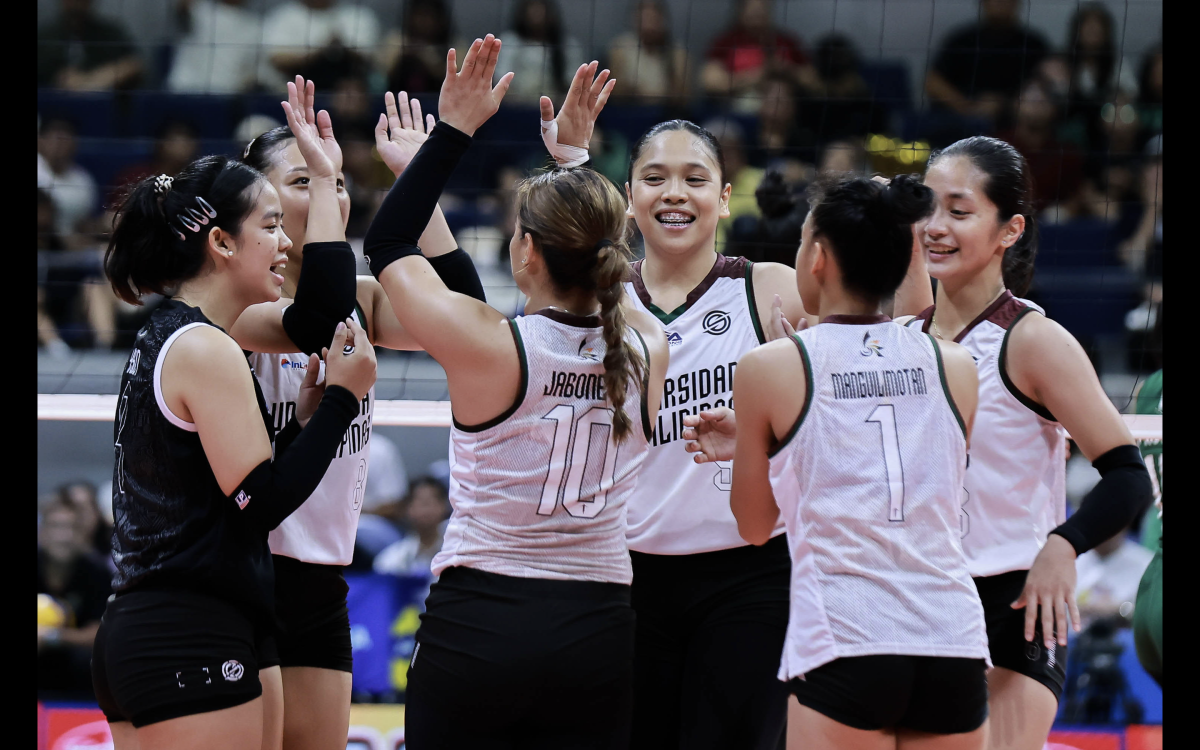 Underdog UP Fighting Maroons Triumph Over De La Salle Lady Spikers in Thrilling Volleyball Match