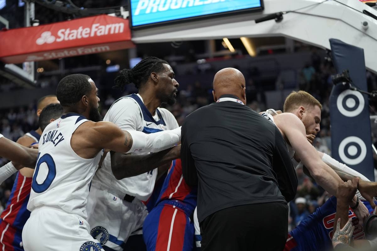 Seven Players and Staff Ejected in Chaotic NBA Brawl Between Pistons and Timberwolves