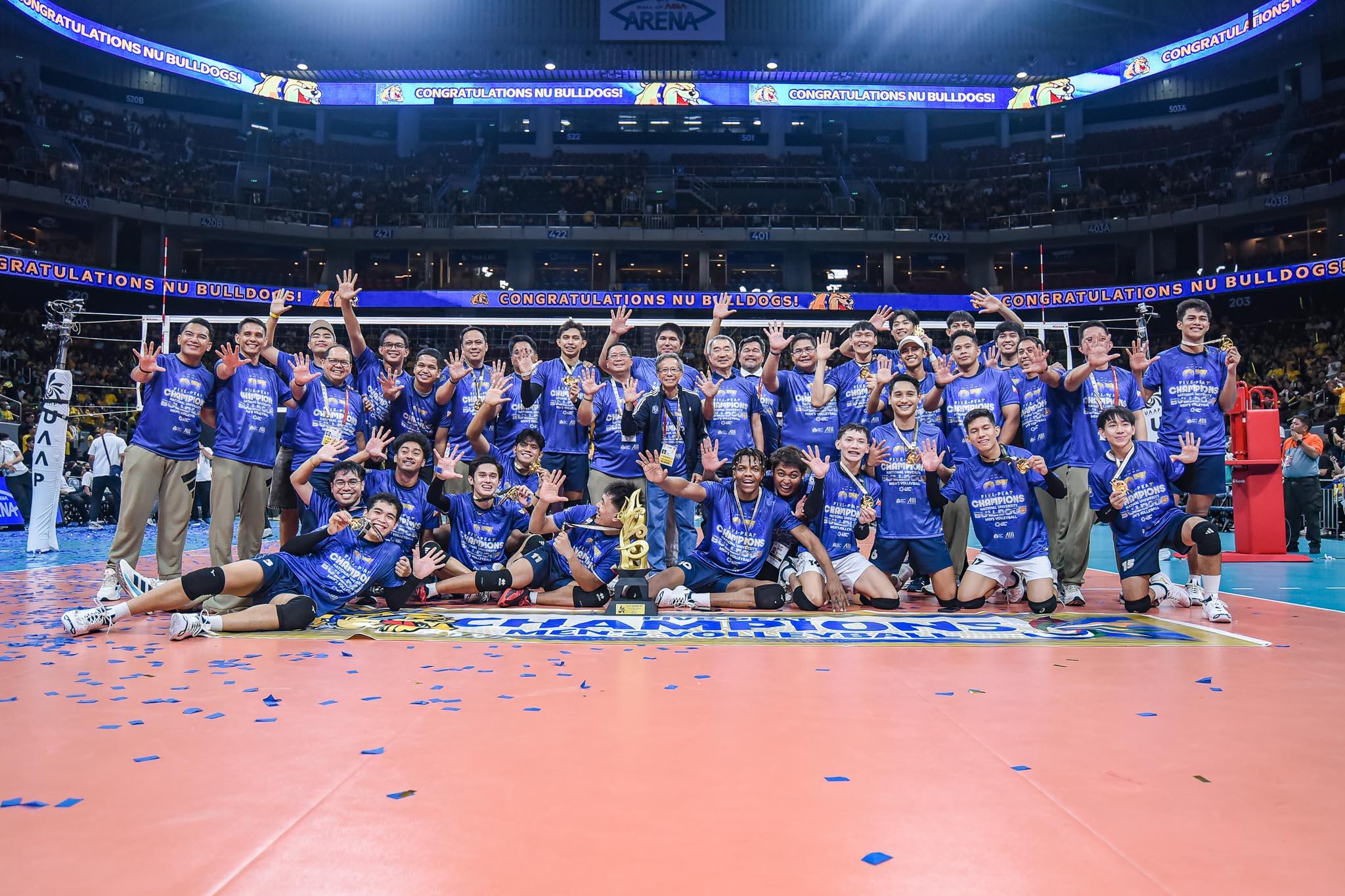 NU Bulldogs Secure Historic Fifth Consecutive UAAP Men's Volleyball Championship