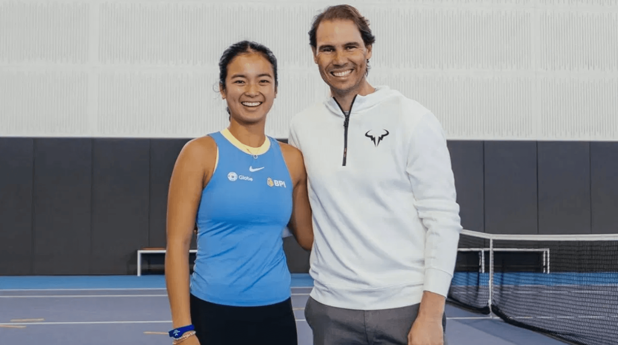 Rafa Nadal congratulates Alex Eala's quarters win vs Iga Swiatek