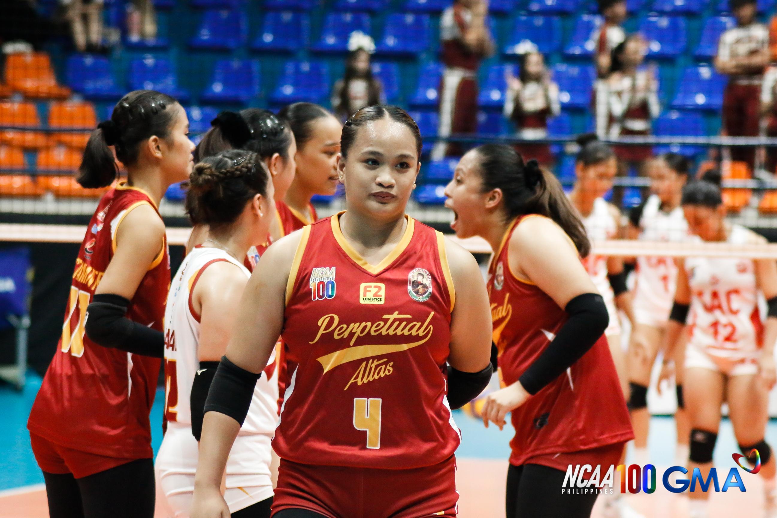 Shai Omipon's Stellar Performance Propels Perpetual to Victory Over San Sebastian in NCAA Volleyball