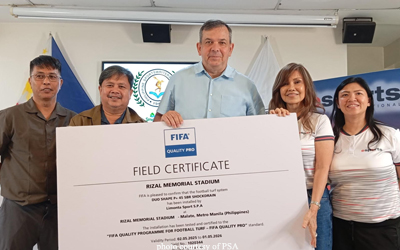 Rizal Memorial Sports Complex's Football Field Achieves FIFA Quality Pro Certification