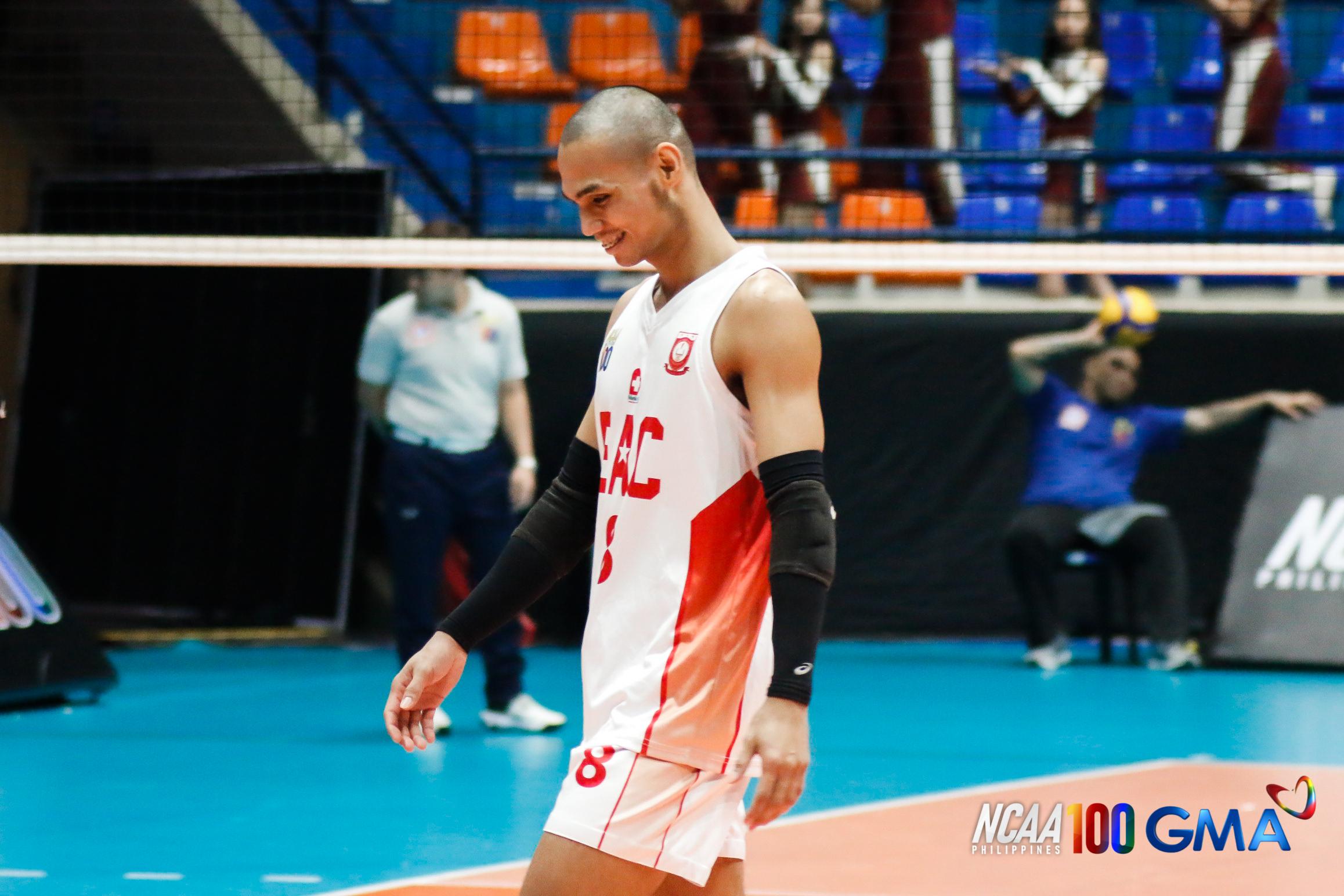 Frelwin Taculog's Stellar Performance Leads EAC to Sweep Victory Over LPU in NCAA Volleyball