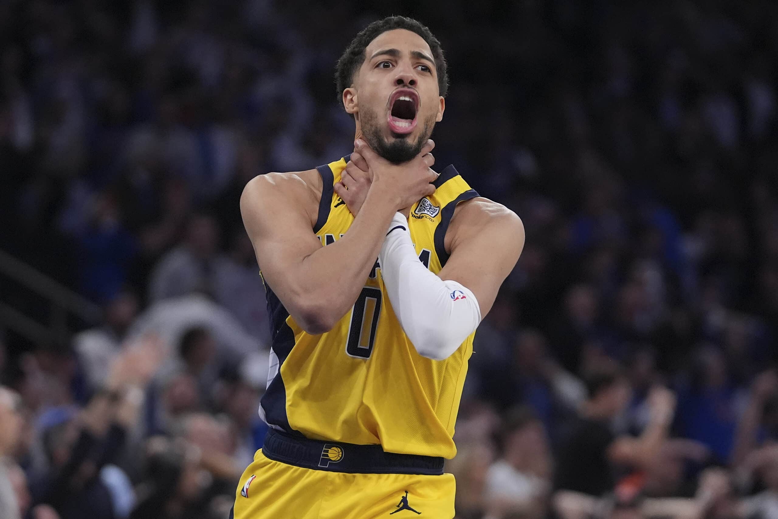 Tyrese Haliburton's Choke Gesture Revives Pacers-Knicks Rivalry in Thrilling Game 1 Victory