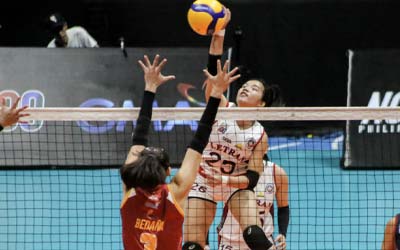 Gia Maquilang Powers Lady Knights Forward in NCAA Volleyball Second Round