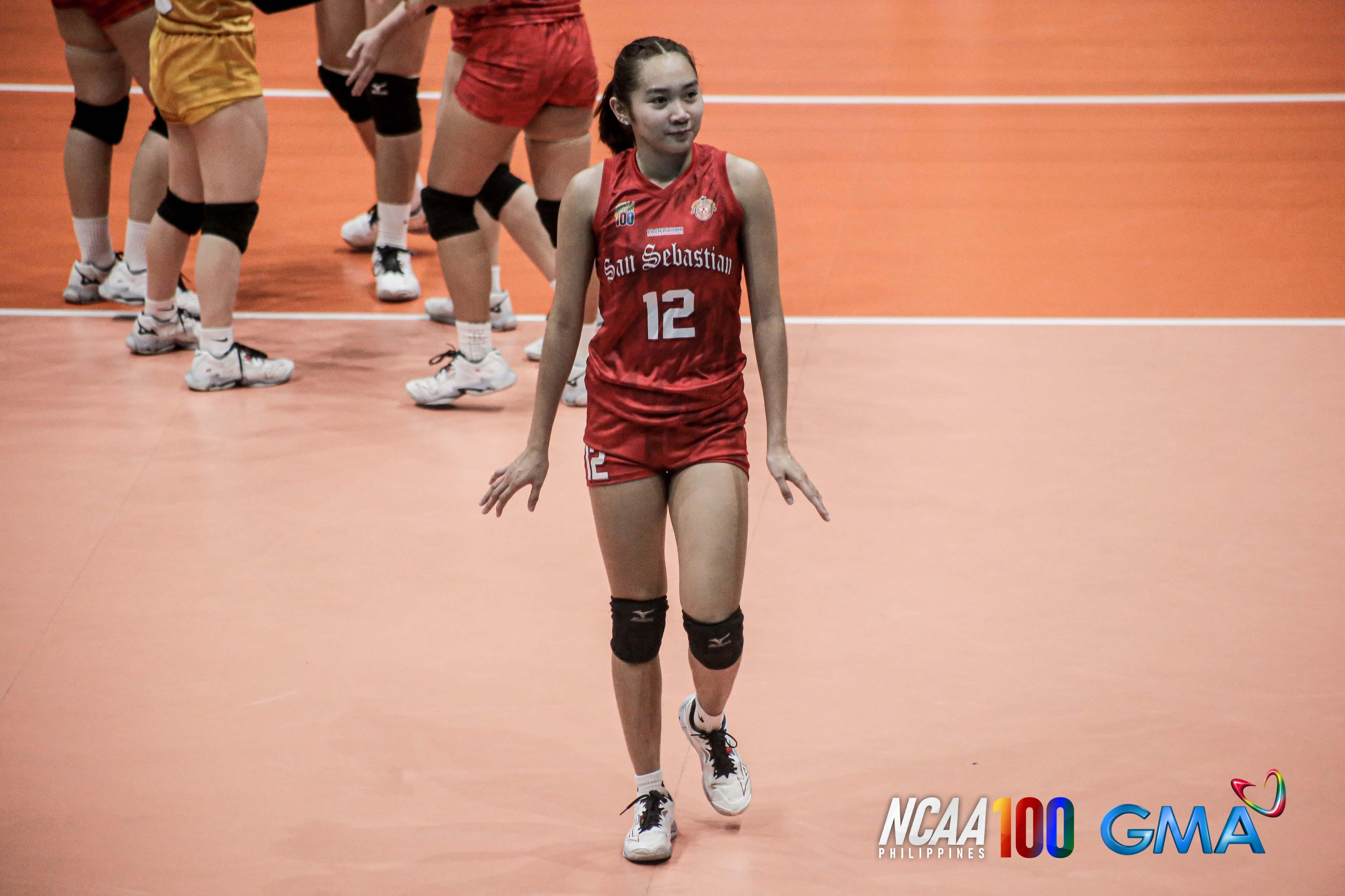 San Sebastian Lady Stags Triumph Over Arellano in Thrilling NCAA Volleyball Match