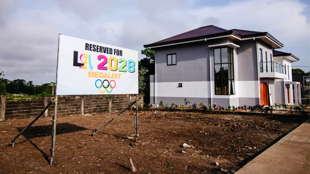 Empty lot reserved for LA Olympics medalist