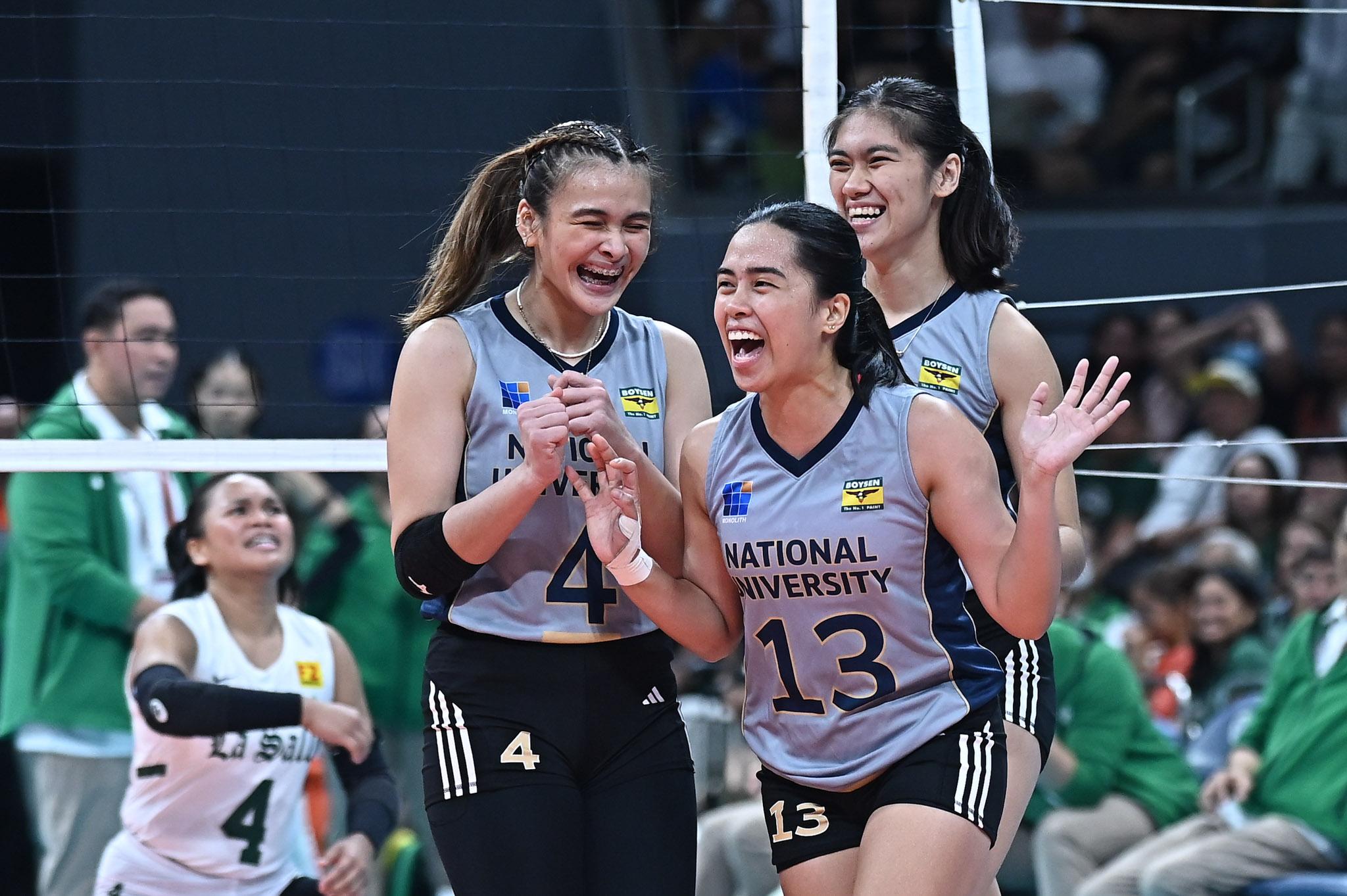 NU overcomes La Salle to remain undefeated; FEU beats UST in UAAP women's volleyball