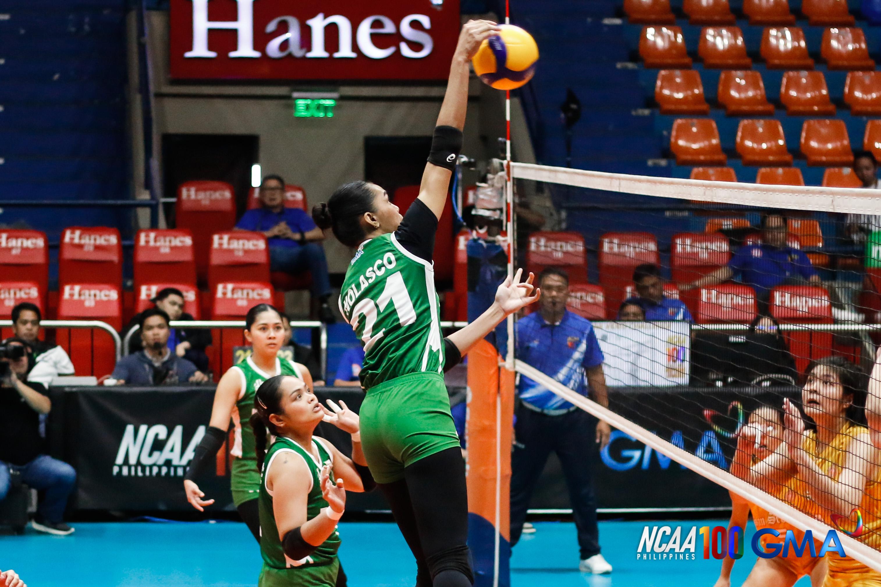 Benilde Lady Blazers Dominate San Sebastian, Secure Third Consecutive Victory in NCAA Volleyball