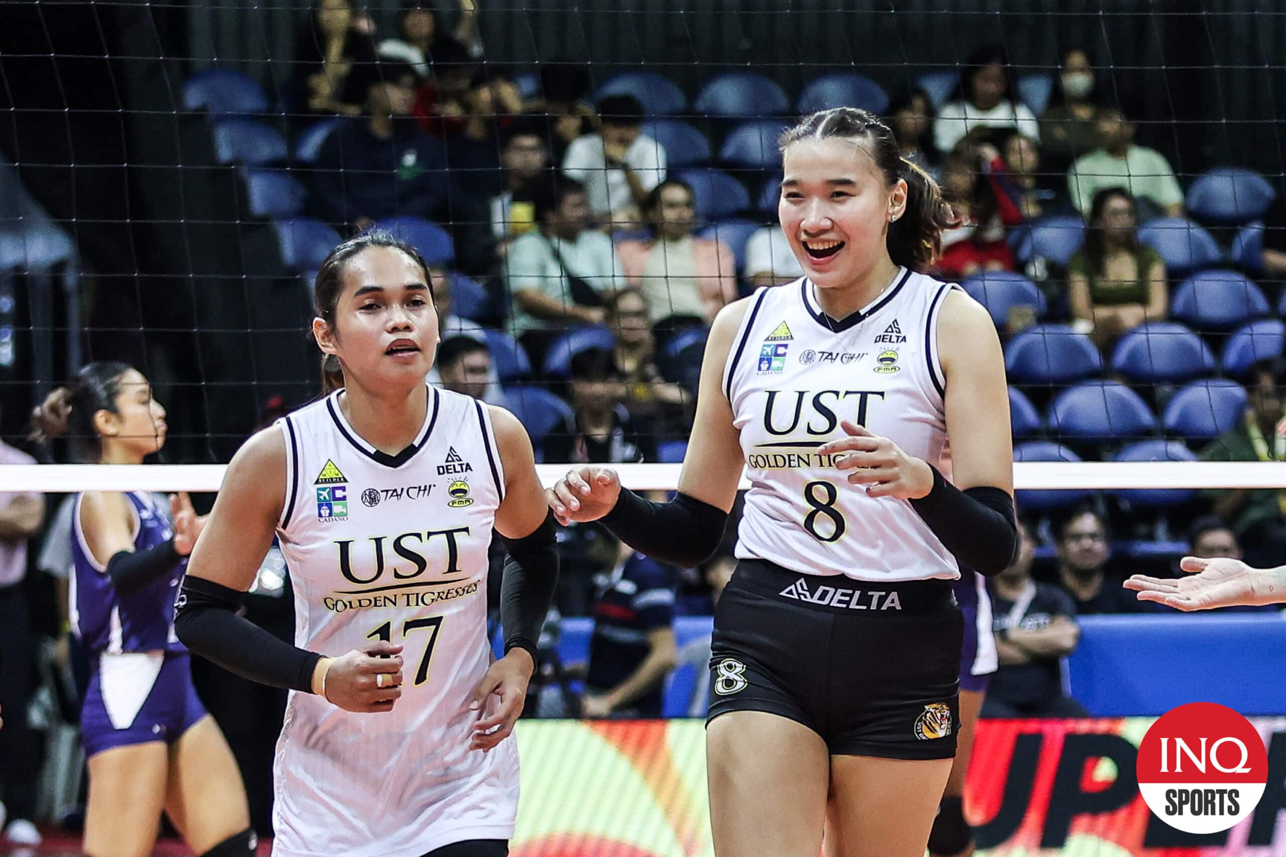 UST's Angge Poyos Shines in Thrilling Five-Set Victory Over Adamson in UAAP Volleyball