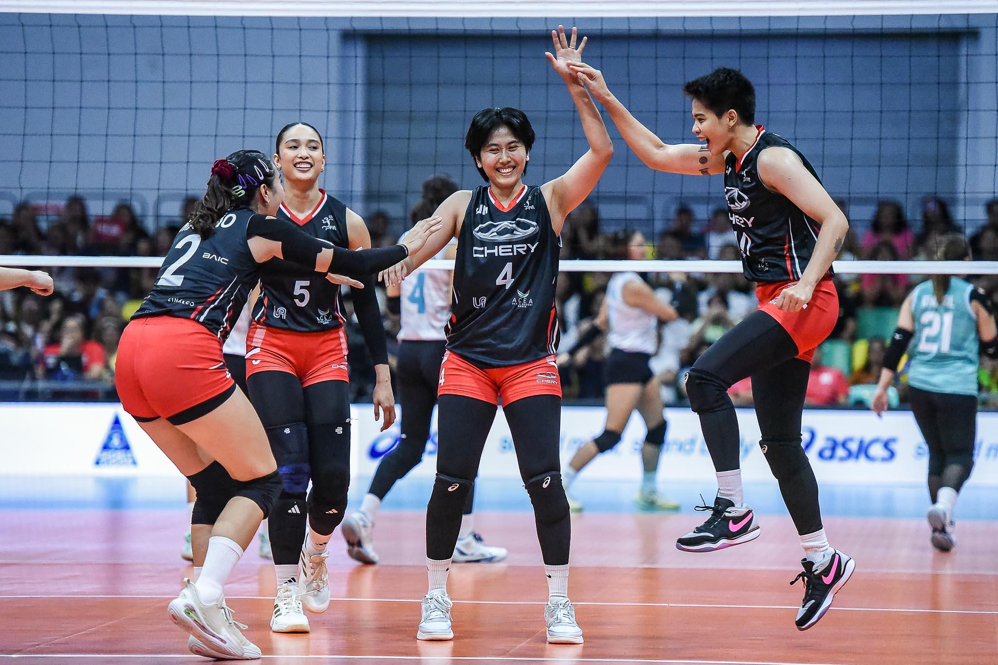 Chery Tiggo Crossovers Triumph Over Galeries, Secure Spot in PVL On Tour Quarterfinals